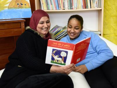 A student with her mentor in the Youth Futures Program 